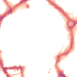 Night-time road noise heatmap for LE1 1FA