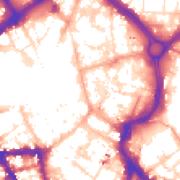 Daytime road noise heatmap for LE1 1FE