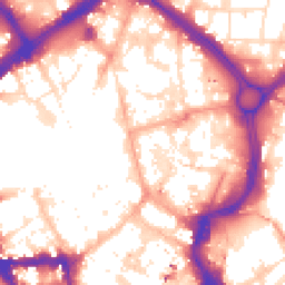 Daytime road noise heatmap for LE1 1FN