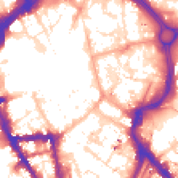 Daytime road noise heatmap for LE1 1JA