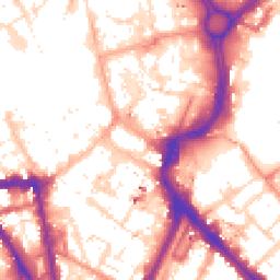 Daytime road noise heatmap for LE1 1LA
