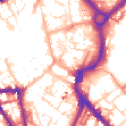 Daytime road noise heatmap for LE1 1LB
