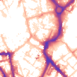 Daytime road noise heatmap for LE1 1LE