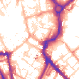 Daytime road noise heatmap for LE1 1LG