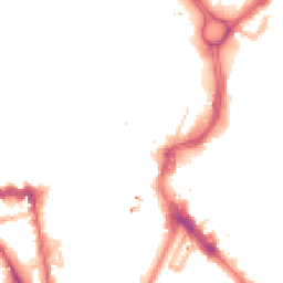 Night-time road noise heatmap for LE1 1LH