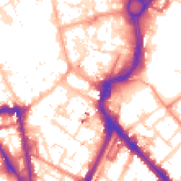 Daytime road noise heatmap for LE1 1PA