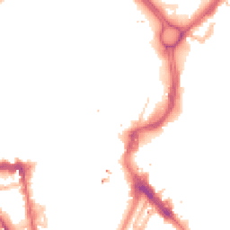 Night-time road noise heatmap for LE1 1QA