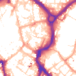 Daytime road noise heatmap for LE1 1QU