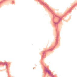 Night-time road noise heatmap for LE1 1RG
