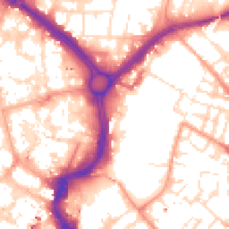 Daytime road noise heatmap for LE1 1RW