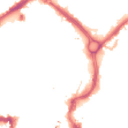 Night-time road noise heatmap for LE1 1SB