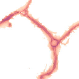 Night-time road noise heatmap for LE1 2AT