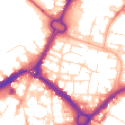 Daytime road noise heatmap for LE1 2DS