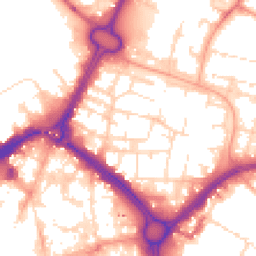 Daytime road noise heatmap for LE1 2GG