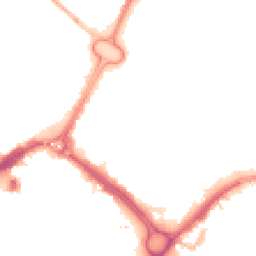 Night-time road noise heatmap for LE1 2GT