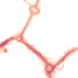 Night-time road noise heatmap for LE1 2HW