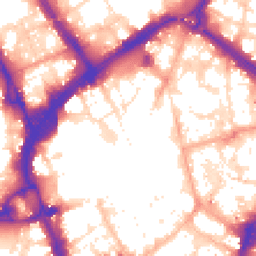 Daytime road noise heatmap for LE1 3AL