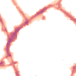 Night-time road noise heatmap for LE1 3AL