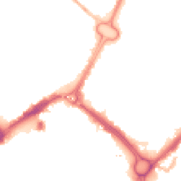 Night-time road noise heatmap for LE1 3LP