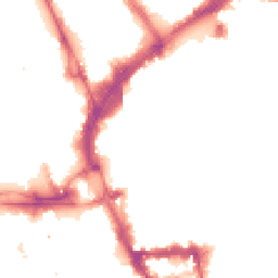 Night-time road noise heatmap for LE1 4AN