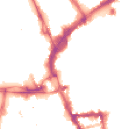 Night-time road noise heatmap for LE1 4PF