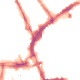 Night-time road noise heatmap for LE1 4SA