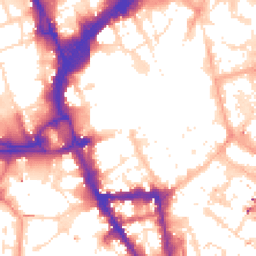 Daytime road noise heatmap for LE1 5DE