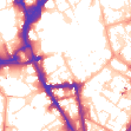 Daytime road noise heatmap for LE1 5JE