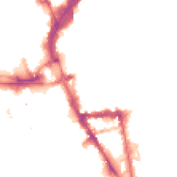 Night-time road noise heatmap for LE1 5NF