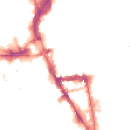 Night-time road noise heatmap for LE1 5RA