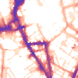 Daytime road noise heatmap for LE1 5WD
