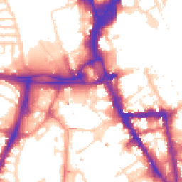 Daytime road noise heatmap for LE1 5WN