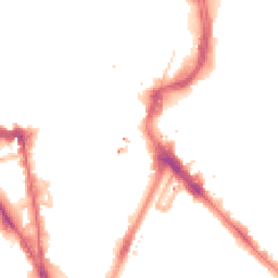 Night-time road noise heatmap for LE1 6NB