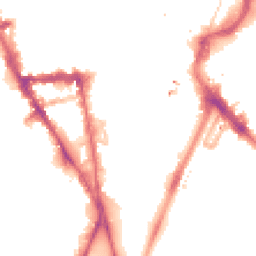 Night-time road noise heatmap for LE1 6TP