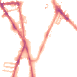 Night-time road noise heatmap for LE1 6WU