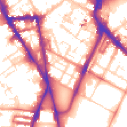 Daytime road noise heatmap for LE1 6WY