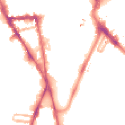 Night-time road noise heatmap for LE1 6WY