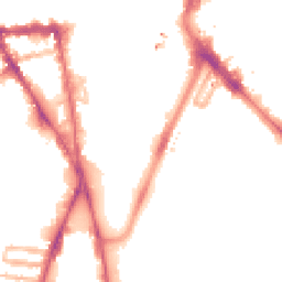 Night-time road noise heatmap for LE1 6XL