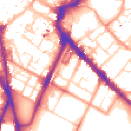 Daytime road noise heatmap for LE1 7EA