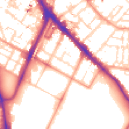 Daytime road noise heatmap for LE1 7LG