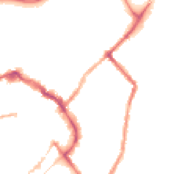 Night-time road noise heatmap for LE11 1AJ