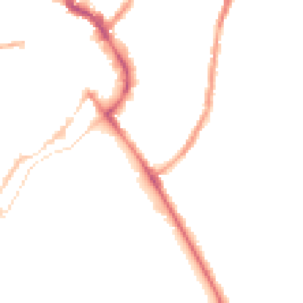Night-time road noise heatmap for LE11 1AL