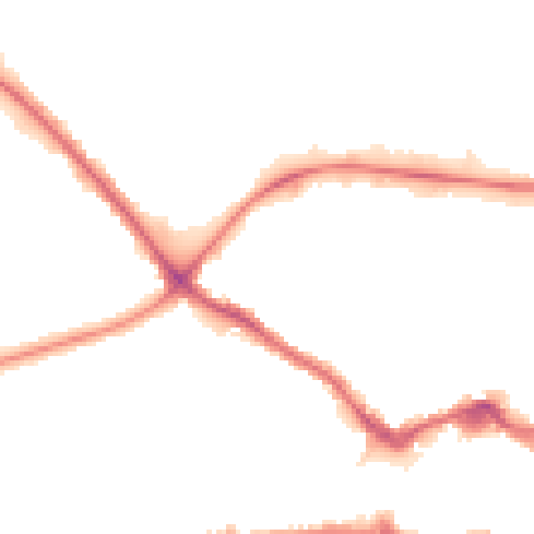 Night-time road noise heatmap for LE11 1AW