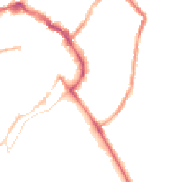 Night-time road noise heatmap for LE11 1AX