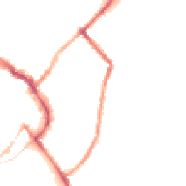 Night-time road noise heatmap for LE11 1BB