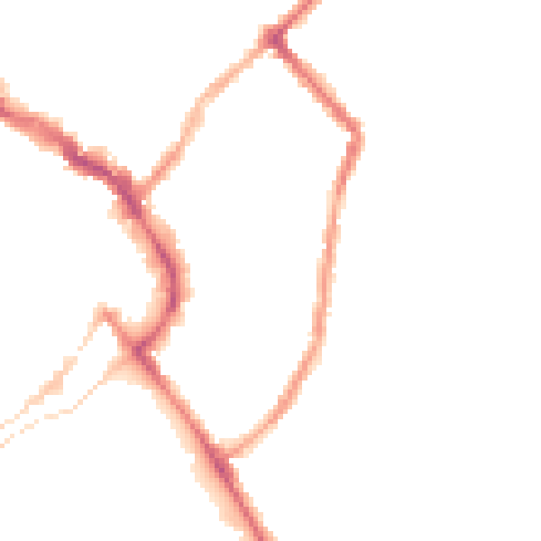 Night-time road noise heatmap for LE11 1BH