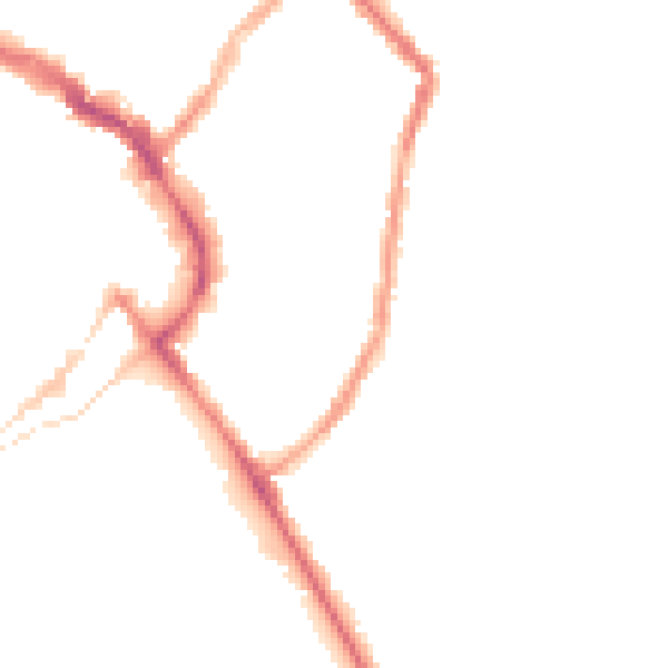Night-time road noise heatmap for LE11 1BN