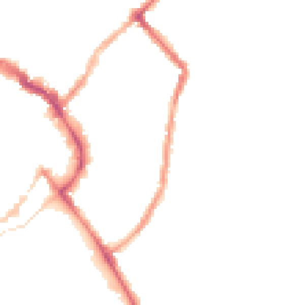 Night-time road noise heatmap for LE11 1BS