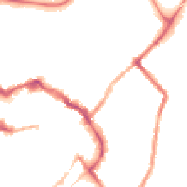 Night-time road noise heatmap for LE11 1BT