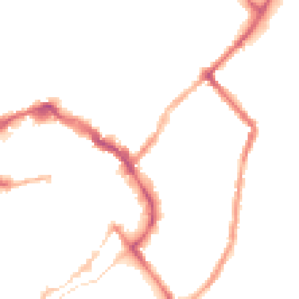 Night-time road noise heatmap for LE11 1BU